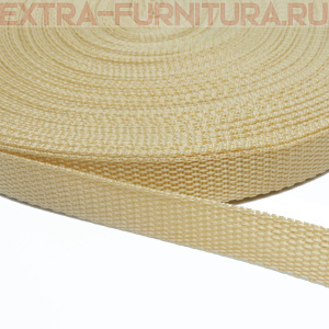 Стропа шир.25мм, цв.500 золото, уп.50м, пл. 9,8 гр/м