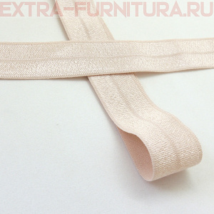 Резинка окантовочная 20мм цв.S185 серебристый пион, блестящая уп. 50м