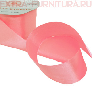Лента атласная 50 мм цв.048 розовый рул.27,42м