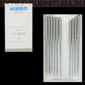 Иглы NIBBO плоскошовные для ПШМ № 70/10, UYx128GAS, уп.10шт.