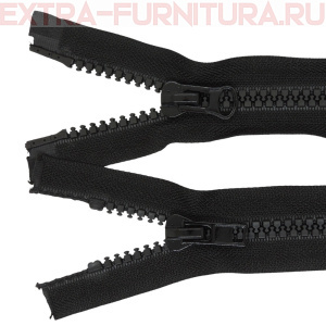 Молния Трактор Т8 2 замка, дл.75 см, цв.черный, усил. звено (кл.А)