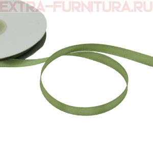 Лента атласная  6 мм  цв.136 олива рул. 27,42м