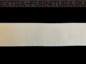 Резинка вязаная, 50мм (+/-3мм), цв.белый кор.500м Б