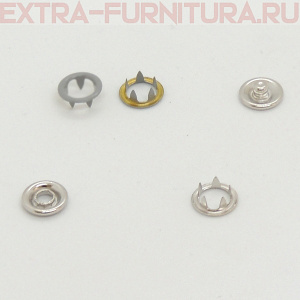 Кнопка рубашечная 9,5мм кольцо, цв.523 серый матовый (уп.1440шт) Buttoni