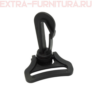 Карабин 32 (30) мм пластик, поворотный (360"), цв.черный, арт.5, уп.200 шт/кор.5000