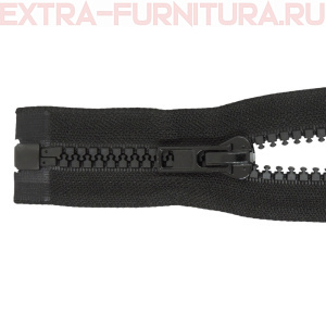 Молния Трактор Т8 1 замок, дл.80 см, цв.черный, усил. звено (кл.А)
