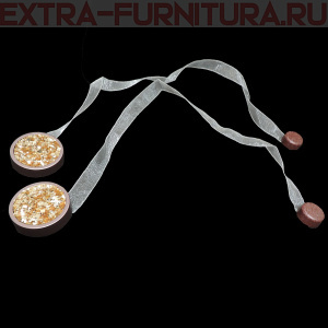 Магнитные клипсы "Круг Люкс Монисто" с лентой, цв. №21, пара