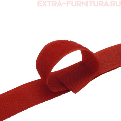 Лента контакт 25мм цв.красный 009 (25м)