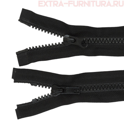 Молния Трактор Т5 2 замка, дл.65 см, цв.черный, усил. звено (кл.А)