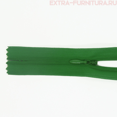 Молния потайная № 3, 50 см, цв. 243 зеленый п/э пл.9,3 гр/м