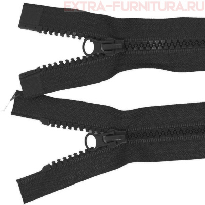 Молния Трактор Т5 2 замка 100см, цв. 322 черный, LOGO