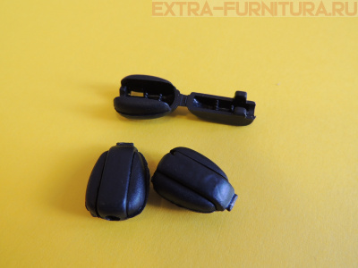 Концевик защёлкивающийся, цв. черный  (уп.1000шт)