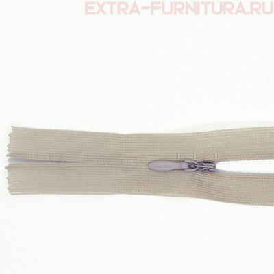 Молния потайная  № 3, 20 см, цв. 309 светло-серый п/э пл.9,3 гр/м