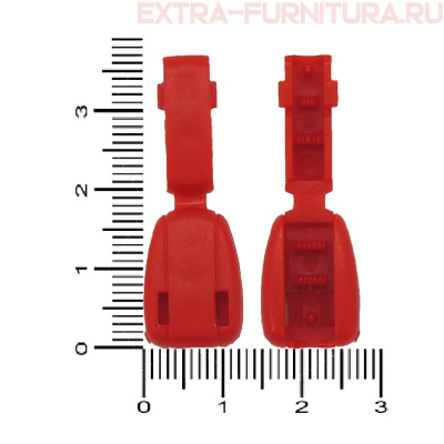 Концевик защёлкивающийся, цв. красный  (уп.500шт.)