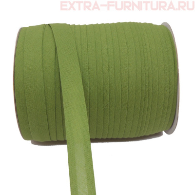 Косая бейка х/б  15мм 132м цв.074 олива